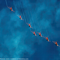 Buy canvas prints of UK's Sky-Dancing Champions: Red Arrows by Tom McPherson