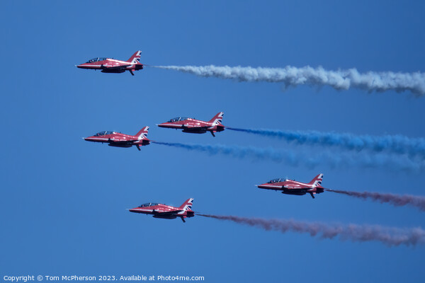 Thrilling Sky Dance of Red Arrows Picture Board by Tom McPherson