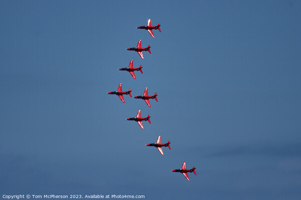 Red Arrows' Spectacular Sky Dance Picture Board by Tom McPherson