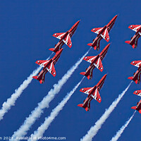 Buy canvas prints of 'Red Arrows' Spectacular Lossiemouth Flyover' by Tom McPherson