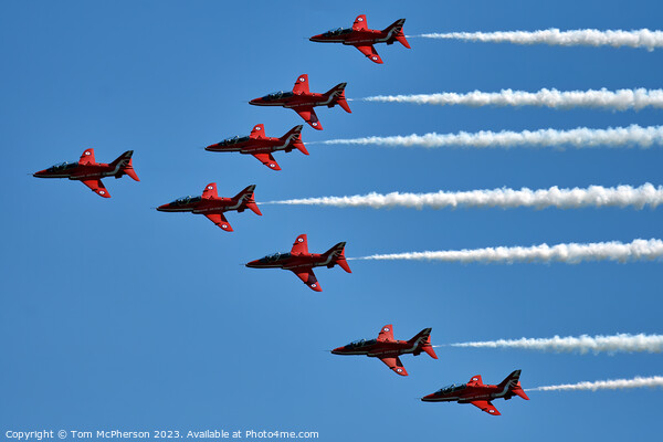 Red Arrows' Spectacular Performance Over Moray Picture Board by Tom McPherson