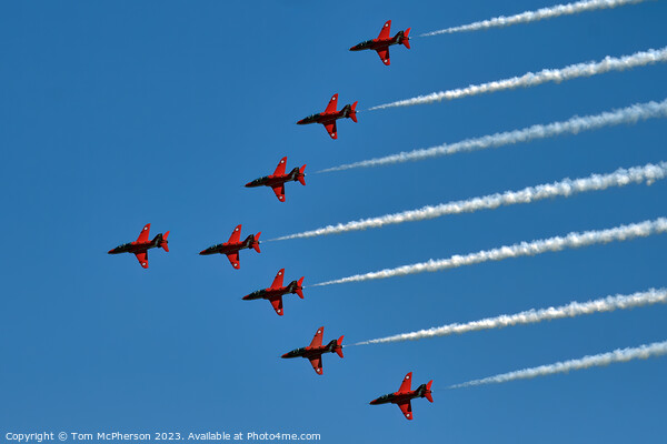 Red Arrows' Spectacular Sunshine Showcase Picture Board by Tom McPherson