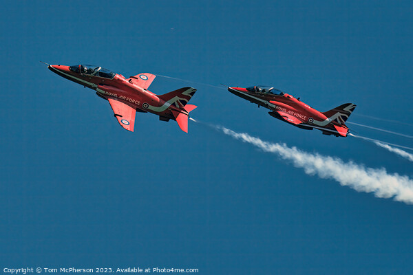 Red Arrows' Spectacular Salute at RAF Lossiemouth Picture Board by Tom McPherson