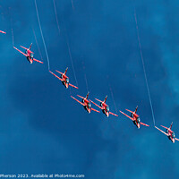 Buy canvas prints of Sky Painters: Red Arrows' Spectacular Display by Tom McPherson