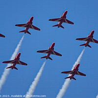 Buy canvas prints of Captivating Aerial Acrobatics by Red Arrows by Tom McPherson