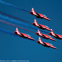 Buy canvas prints of Red Arrows' Breath-taking Aerial Stunts by Tom McPherson