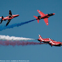 Buy canvas prints of Red Arrows: Spectacular UK Sky Display by Tom McPherson
