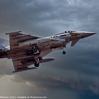 Buy canvas prints of Typhoon FGR.Mk 4: Choreographed Sky Dance by Tom McPherson
