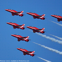 Buy canvas prints of 'RAF's Spectacular Red Arrows Display' by Tom McPherson