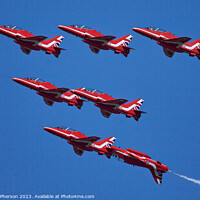 Buy canvas prints of 'Excitement in the Skies: Red Arrows' by Tom McPherson