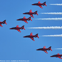 Buy canvas prints of Red Arrows - A Symbol of British Aeronautics by Tom McPherson