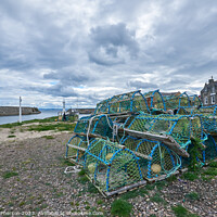 Buy canvas prints of Legacy of Lossiemouth: Historic Harbour Creels by Tom McPherson
