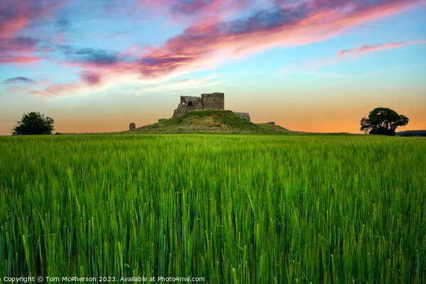 Enlightening Dawn at Historic Duffus Castle Picture Board by Tom McPherson