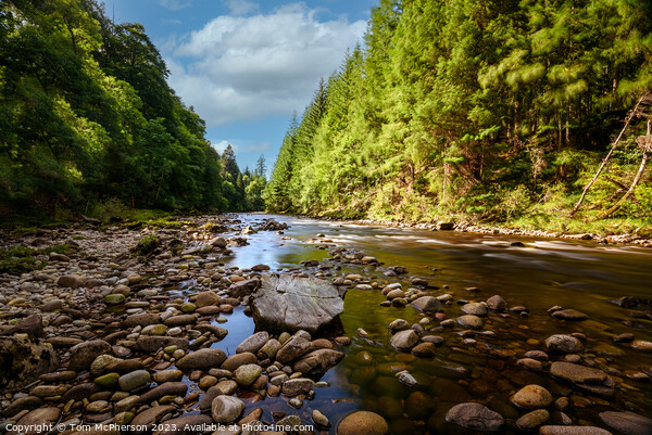 Serene Findhorn River's Long Exposure Picture Board by Tom McPherson