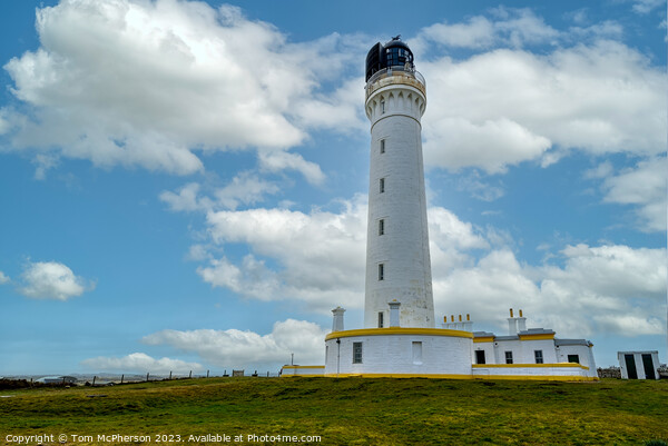 Covesea Skerries Lighthouse, A Serene Sentinel Picture Board by Tom McPherson