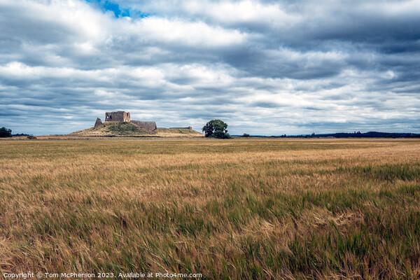 Enigmatic Duffus Castle Under Clouded Skies Picture Board by Tom McPherson