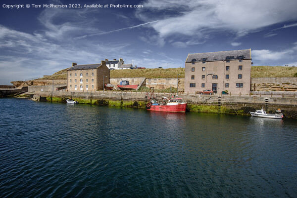 Scenic View of Burghead Harbour Picture Board by Tom McPherson