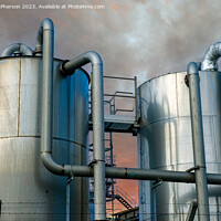 Buy canvas prints of Industrial Twilight: Juxtaposition of Man and Natu by Tom McPherson