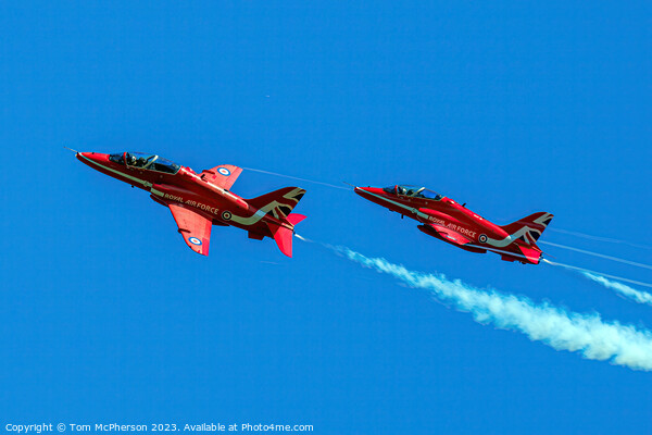 Red Arrows' Aerobatic Spectacle Picture Board by Tom McPherson