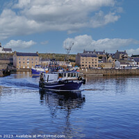 Buy canvas prints of Evocative Departure from Burghead Harbour by Tom McPherson