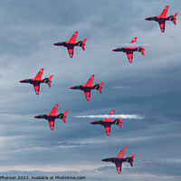 Buy canvas prints of Red Arrows' Precision Aerobatics Display by Tom McPherson