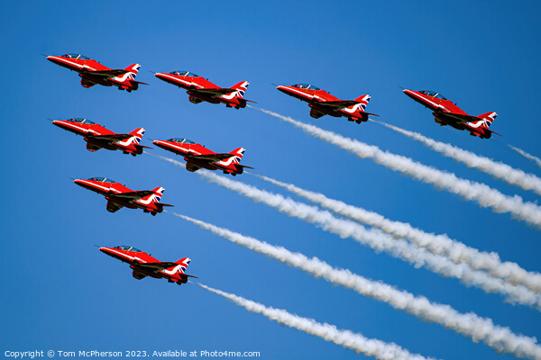 'Red Arrows: Precision in Flight' Picture Board by Tom McPherson