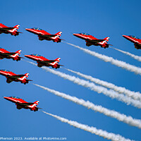 Buy canvas prints of 'Red Arrows: Precision in Flight' by Tom McPherson