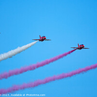 Buy canvas prints of 'RAF's Red Arrows in Flight' by Tom McPherson
