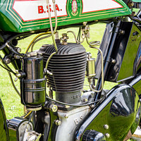 Buy canvas prints of Unveiling Nostalgia: Vintage BSA Motorcycle by Tom McPherson