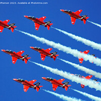 Buy canvas prints of The Royal Air Force Aerobatic Team, the Red Arrows by Tom McPherson