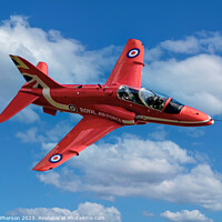 Buy canvas prints of Red Arrow Soaring Skyward by Tom McPherson