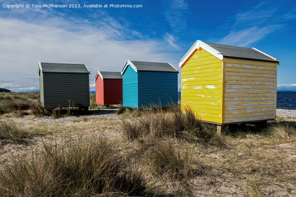 Findhorn Beach Huts Picture Board by Tom McPherson