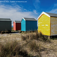 Buy canvas prints of Findhorn Beach Huts by Tom McPherson