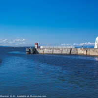 Buy canvas prints of Serene Summer at Burghead Pier by Tom McPherson