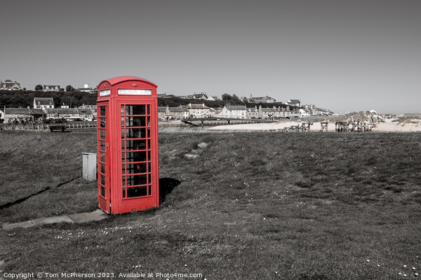 Iconic Red Phone Box: Lossiemouth's Pride Picture Board by Tom McPherson