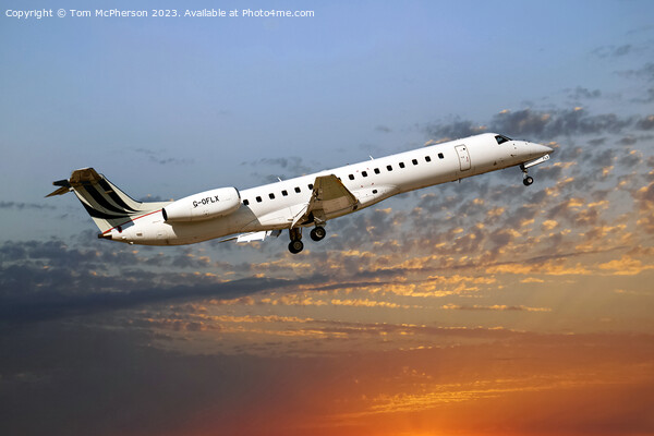 'Under the Dusk: Embraer 135/145 at Lossiemouth' Picture Board by Tom McPherson