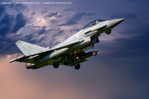 Thunderous Eurofighter Typhoon in Action Picture Board by Tom McPherson