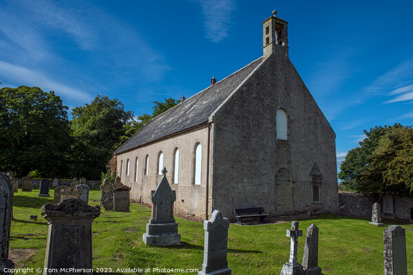 'Historical Alves Parish Church: A Tranquil Retrea Picture Board by Tom McPherson