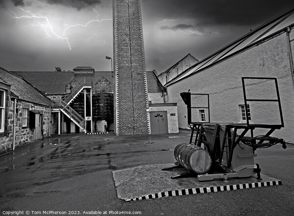 Storm Over Dallas Dhu distillery  Picture Board by Tom McPherson