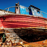 Buy canvas prints of Red Wreck at Burghead by Tom McPherson