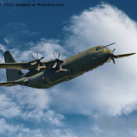 Buy canvas prints of The C-130J Hercules farewell flypast by Tom McPherson