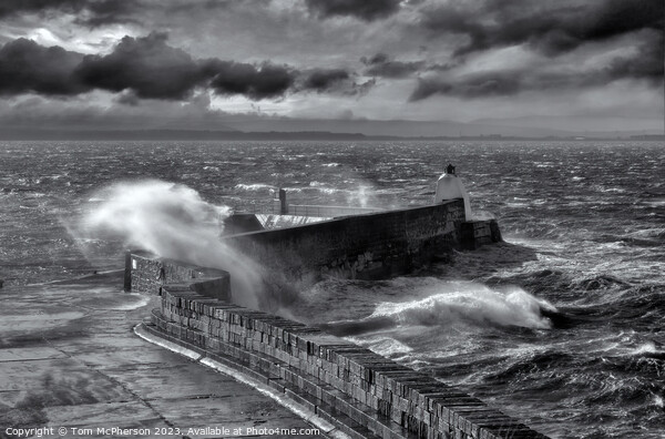 Burghead Sea Storm Picture Board by Tom McPherson
