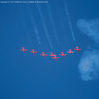 Buy canvas prints of Red Arrows In Flight by Tom McPherson