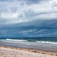 Buy canvas prints of Findhorn Beach Seascape by Tom McPherson