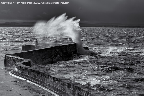 Storm at Burghead Picture Board by Tom McPherson