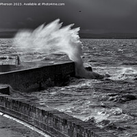 Buy canvas prints of Storm at Burghead by Tom McPherson
