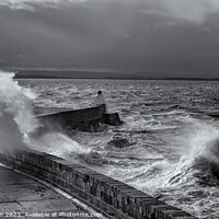 Buy canvas prints of Storm over Burghead Pier by Tom McPherson