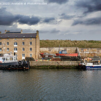 Buy canvas prints of Burghead harbour by Tom McPherson