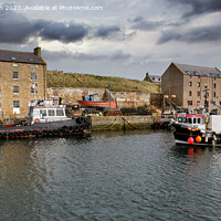 Buy canvas prints of Burghead Harbour Scene by Tom McPherson