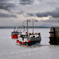 Buy canvas prints of Busy Burghead Harbour by Tom McPherson